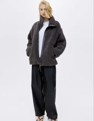 루즈 테디 자켓 H&M