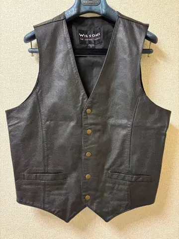 WILSONS 블랙 가죽 베스트