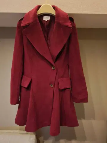 rienda 버건디 롱 코트 M