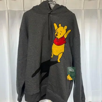 [ 미사용 새상품 ] Pooh 그레이 후드티 L