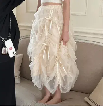 Ballerina' drawstring ribbon skirt