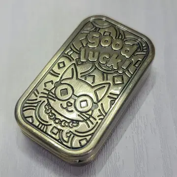 새상품 피젯 토이 슬라이더 EDC 고양이 금속제 GOOD LUCK