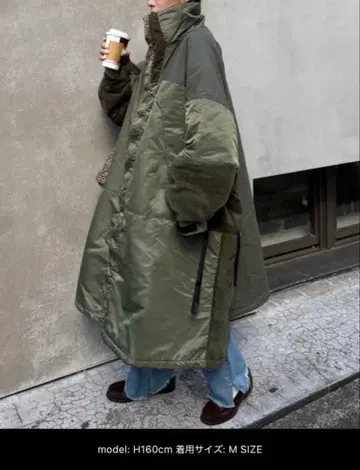 etsinta 올리브 볼륨 롱 코트 M 사이즈