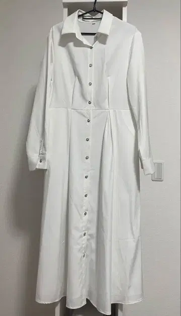 화이트 롱 원피스 긴팔 (XL/JP-4XL)