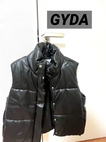 GYDA 다운 베스트 다운 자켓 인조 가죽 가죽 갸루