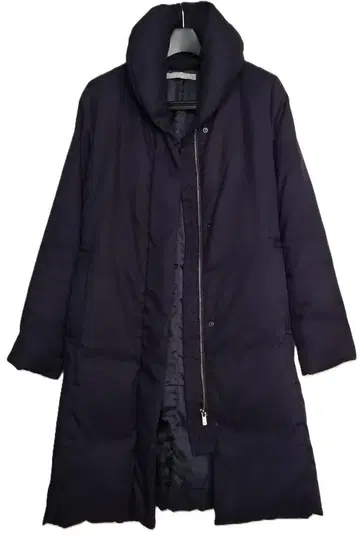 띠어리 럭스 롱 다운 코트 숄카라 VANESSA 네이비