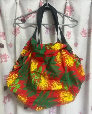 하와이안 패브릭 에코백 XL 사이즈 (레지 바스켓 대응) 슈파트