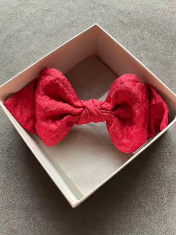 [ 미사용 새상품 ] LUDLOW 라드 로 빨간색 리본형 헤어 액세서리