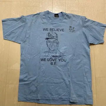 구제 의류 싱글 스티치 손글씨풍 T셔츠 XL