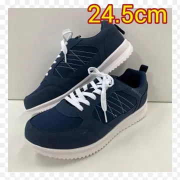 24.5cm 새상품 남성용 경량 컬러 슈즈 화려한 스니커즈 네이비