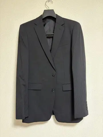 [ 새상품급 ] 꼼사맨 블랙 수트 섀도우 스트라이프 반안감 L 싱글