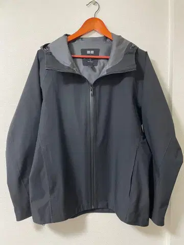 그레이 후드 부착 마운틴 파카 M 사이즈