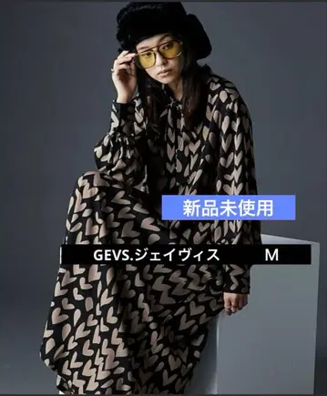 미사용 새상품 제이비스 하트 프린트 보타이 롱 원피스 모카 M