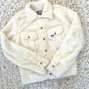 Lee 보아 자켓 블루종 화이트 L