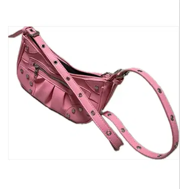 핑크 숄더백 합성 피혁 Y2K