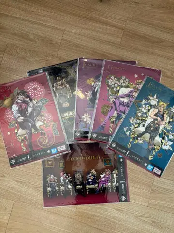 죠죠 월드 죠죠 제일복권 I상 클리어 포스터 6종 세트