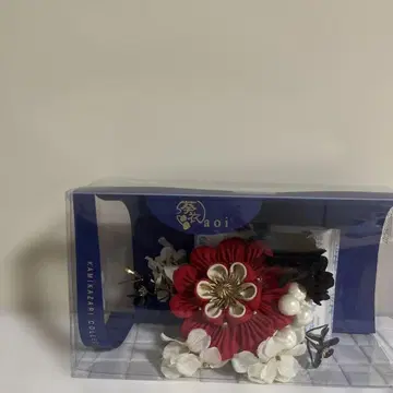 아오이 머리 장식 빨검 기모노 액세서리