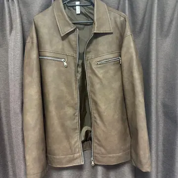 브라운 가죽풍 자켓 M 사이즈