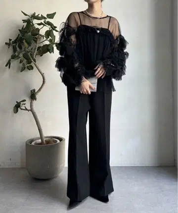 결혼식 경사/포멀 올인원+프릴 블라우스 세트 드레스