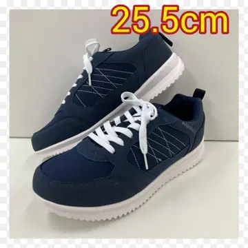 25.5cm 새상품 남성용 경량 컬러슈즈 화려한 스니커즈 네이비