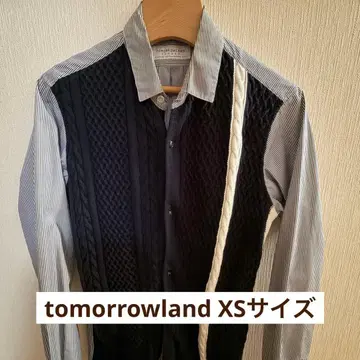 케이블 니트 스트라이프 긴팔 셔츠