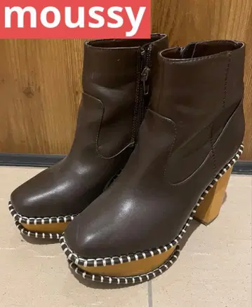 [ 완판템 ] moussy 브라운 사이드 고어 부츠
