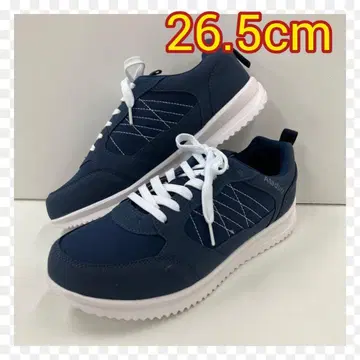 26.5cm 새상품 남성용 경량 컬러 슈즈 화려한 스니커즈 네이비