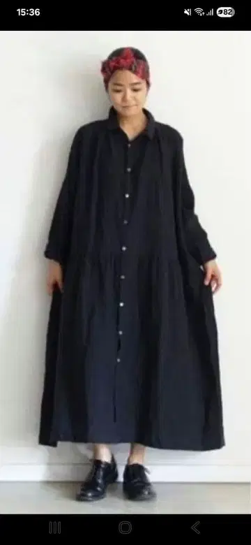 ichi Antiquites 이치앤티크스 린넨 셔츠 원피스