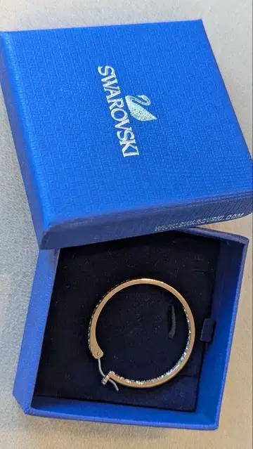 Swarovski 후프 귀걸이 로즈 골드 톤