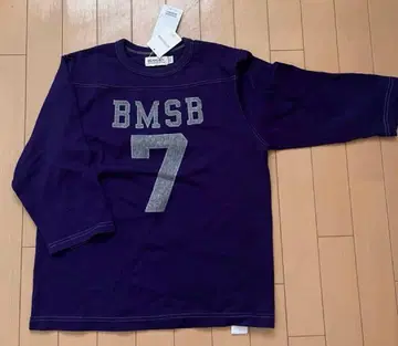 BEAMS BOY 보라색 BMSB 7 7부 소매 T셔츠