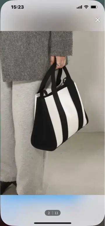 스퀘어 니트 2way 토트백