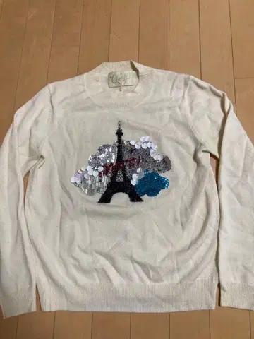 Chesty 에펠탑 스팽글 스웨터