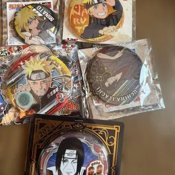 나루토 사스케 이타치 캔뱃지 5개 세트