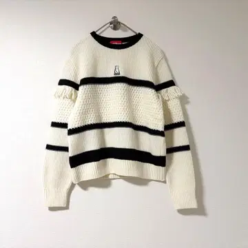 archivio 니트 풀오버 프린지 보더 골프