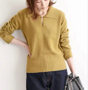 IENA 이에나 지롱 라무즈 울 니트 펄 버튼