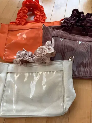 자카마트 핸드 프릴 오렌지 베이지 코듀로이 브라운