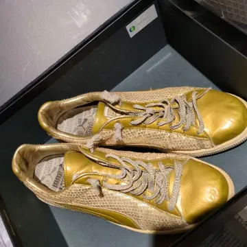 골드 메쉬 스니커즈