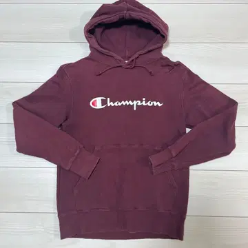 Champion 버건디 후드 부착 후드티 M