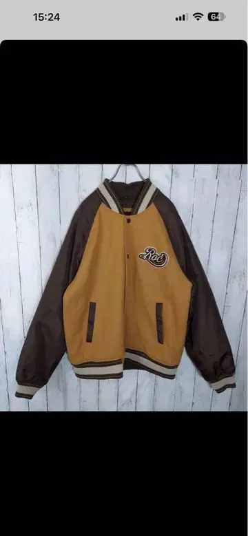 ROCAWEAR 로카웨어 뒷면 로고 바시티 자켓 엘보우 패치 2XL 상당