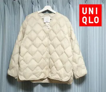 UNIQLO 아이보리 퀼팅 다운 자켓