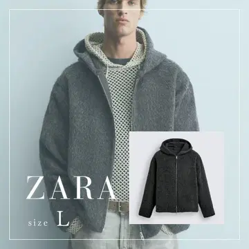 ZARA 인조 모피 셔츠 자켓 L 새상품