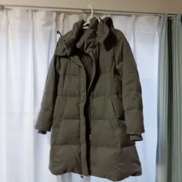 GLOBAL WORK 후드 부착 다운 자켓 그레이