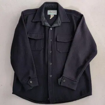 Melton 다크 네이비 CPO 셔츠 자켓 S 빈티지