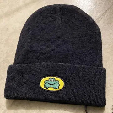 파라파라 래퍼 비니 개구리 니트 모자 PaRappa 네이비