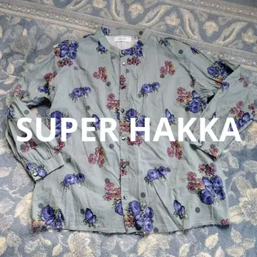 SUPER HAKKA 플라워 프린트 긴팔 셔츠 새상품급