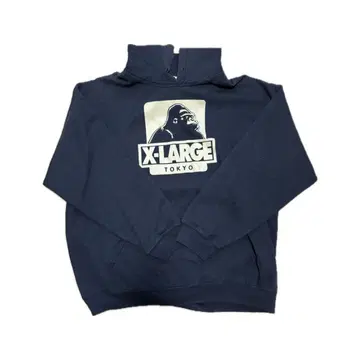 X-LARGE 고릴라 프린트 후드티 블랙