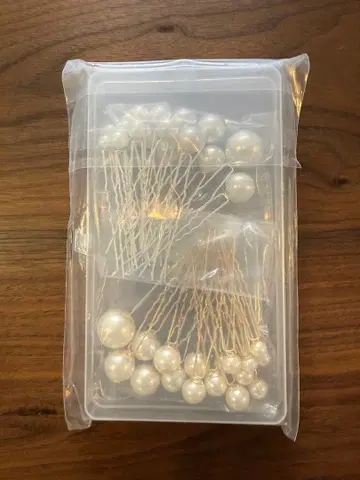 펄 헤어핀셋 화이트 웨딩