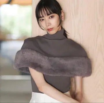 셀포드 퍼 케이프 슬리브리스 니트 38