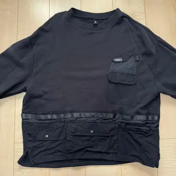 DOD 캠퍼노 맨투맨 블랙 포켓 부착 L 사이즈