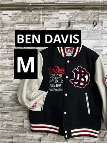 벤데이비스 바시티 자켓 블루종 자수 M 블랙
